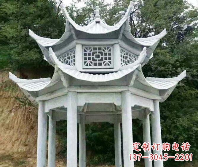 福州园林景观多层凉亭石雕
