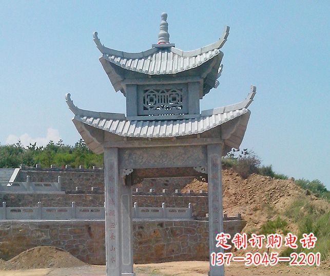 福州园林景观仿古石雕凉亭