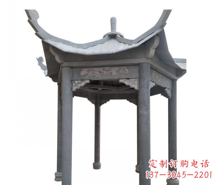 福州园林景观仿古石雕凉亭 (3)