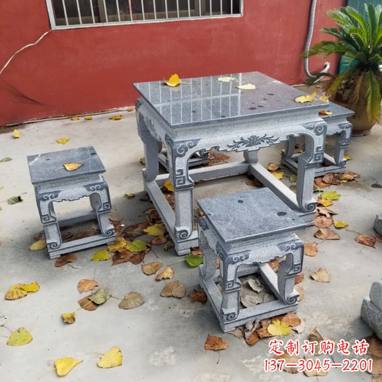 福州园林石桌凳