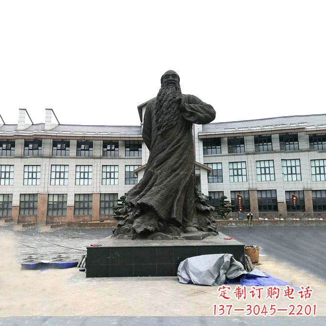 福州张大千铜雕塑像-景区广场名人雕塑