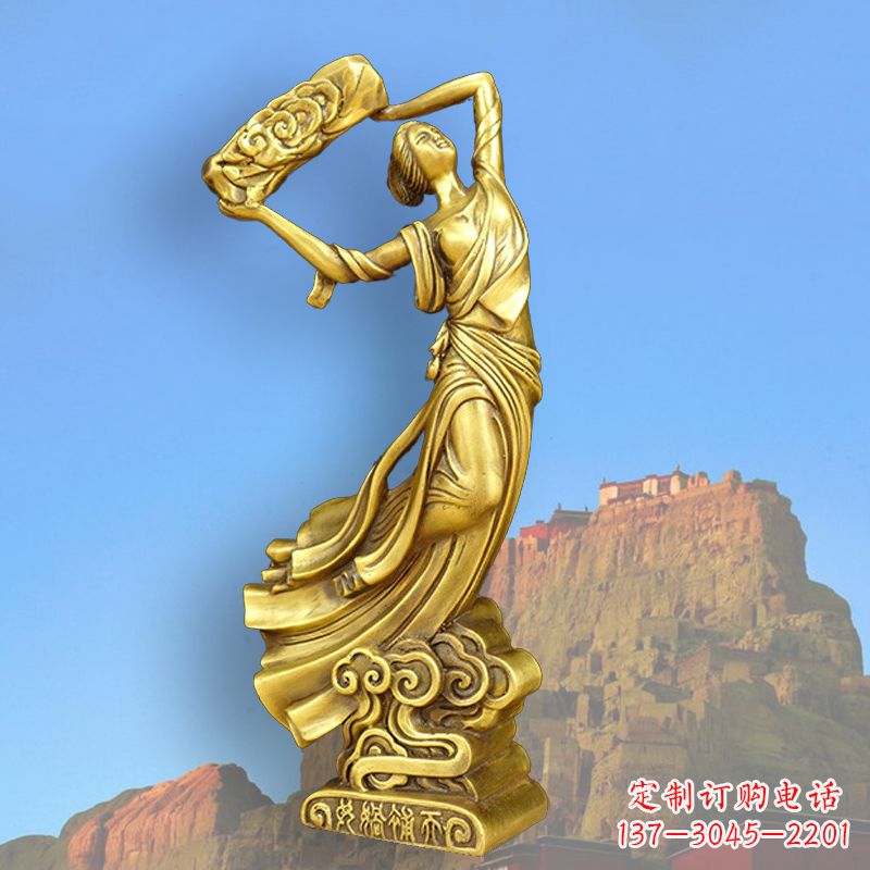 福州中国上古传说“女娲补天”铸铜雕塑
