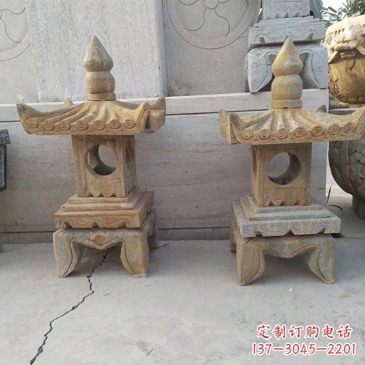 福州中式仿古低墩石灯笼