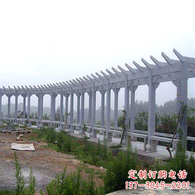 福州中式花架石雕长廊