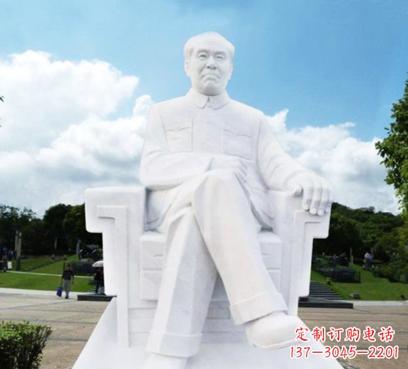 福州朱德坐式伟人石雕