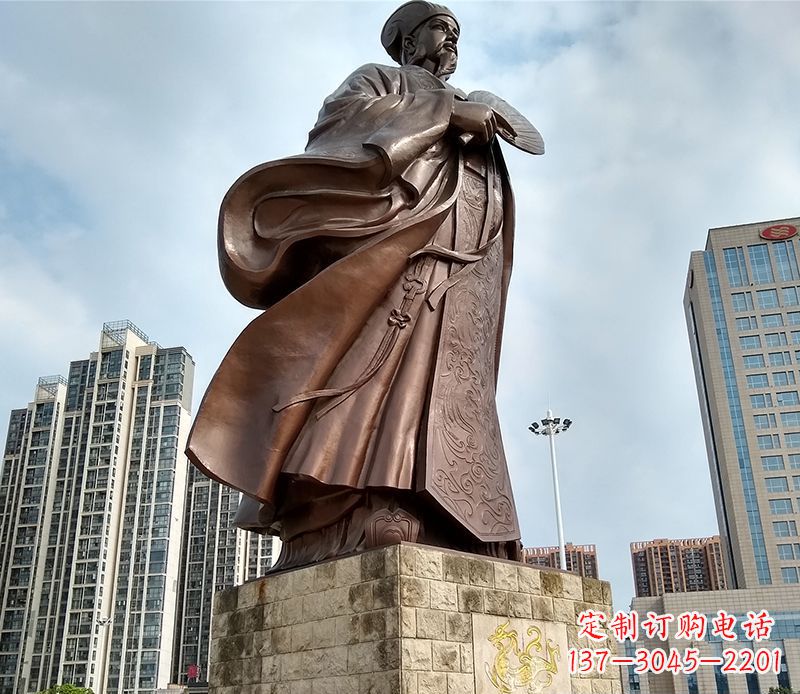 福州诸葛亮人物铜雕