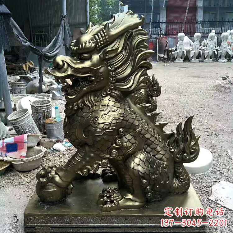 福州铸铜麒麟雕塑