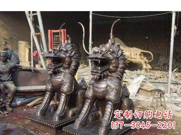 福州铸铜麒麟雕塑2221