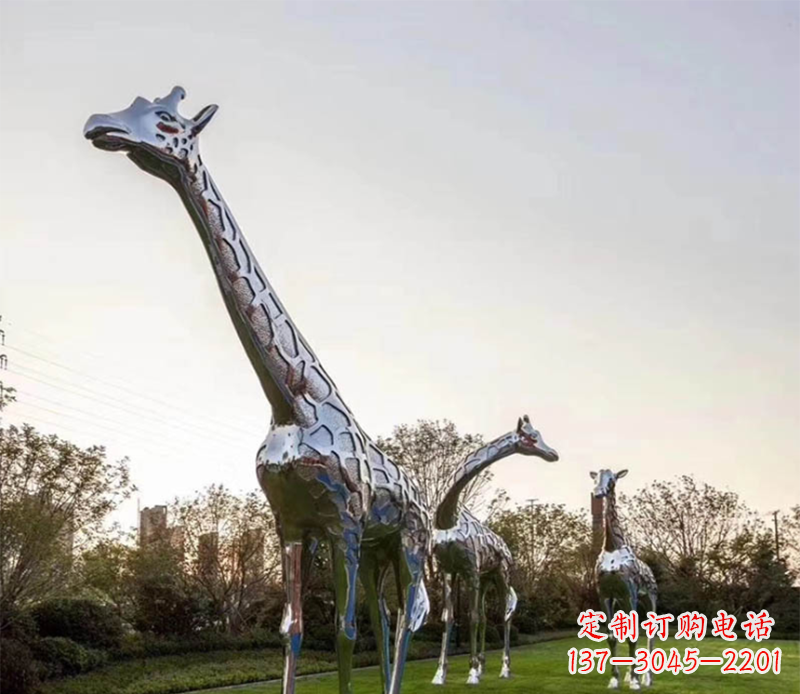 福州不锈钢长颈鹿雕塑