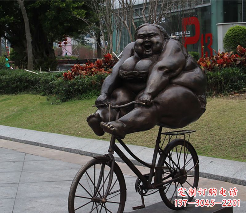 福州自行车铜雕