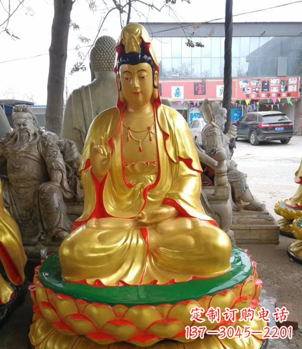 福州宗教庙宇玻璃钢观音菩萨雕像