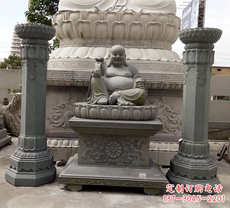 福州宗教庙宇如意弥勒佛石雕