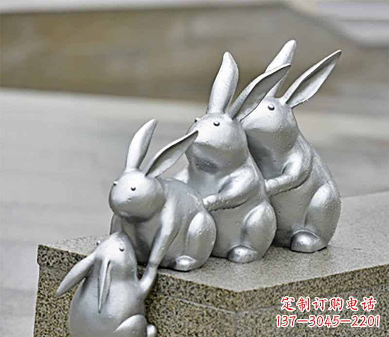 福州兔子雕塑不锈钢